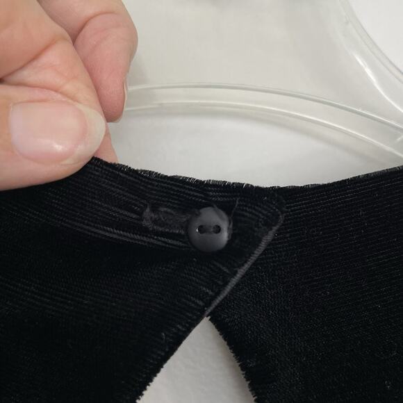 Vintage Gunne Sax Dress Size 5/6 Black Velvet Bodice Gold Lame Victorian Formal - Picture 10 of 13